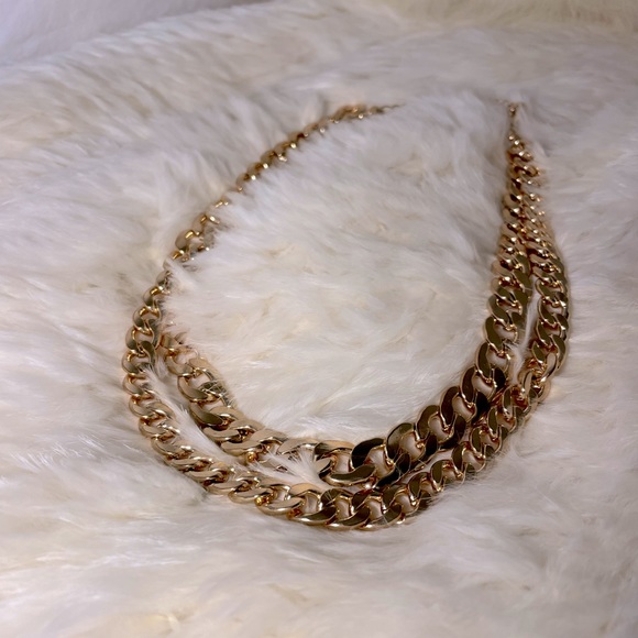Heavy Double Chain Gold Necklace - Picture 2 of 6